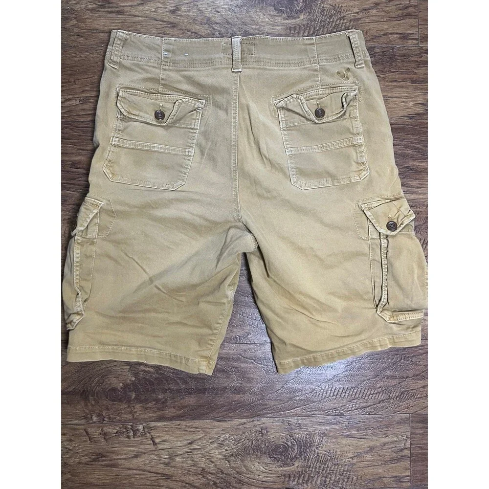 American Eagle Cargo Shorts Mens Brown/Tan Extreme Flex Classic Utility size 36